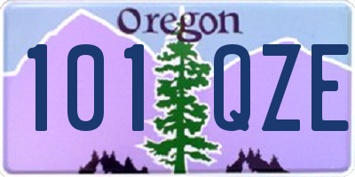 OR license plate 101QZE