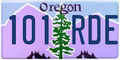 OR license plate 101RDE