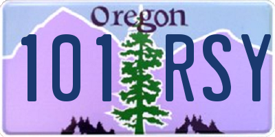 OR license plate 101RSY