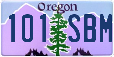 OR license plate 101SBM