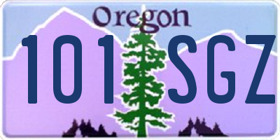 OR license plate 101SGZ