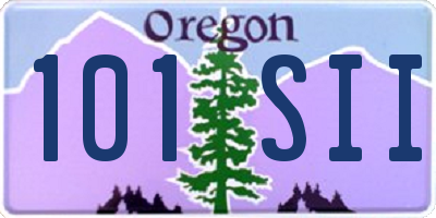 OR license plate 101SII