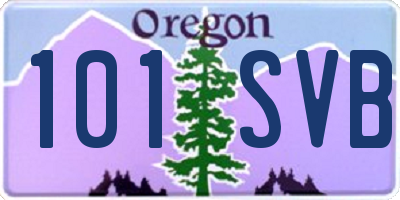 OR license plate 101SVB