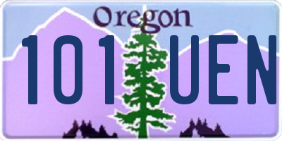OR license plate 101UEN