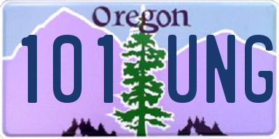 OR license plate 101UNG