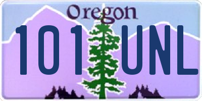 OR license plate 101UNL