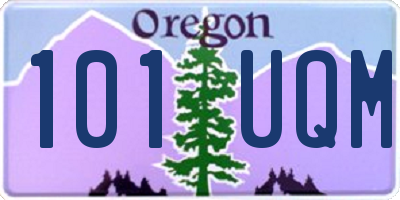 OR license plate 101UQM