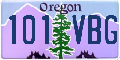 OR license plate 101VBG