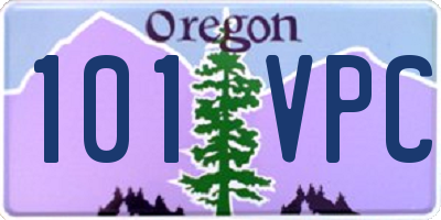 OR license plate 101VPC