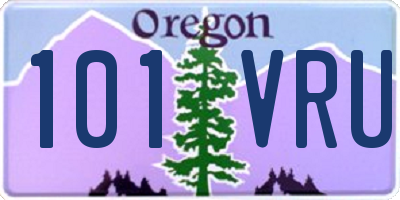 OR license plate 101VRU