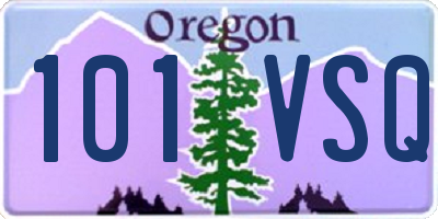 OR license plate 101VSQ