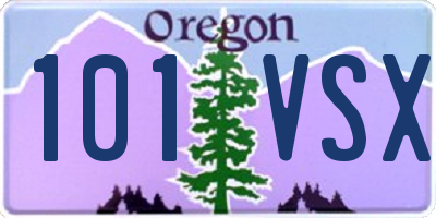 OR license plate 101VSX