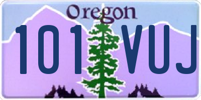 OR license plate 101VUJ