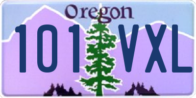 OR license plate 101VXL