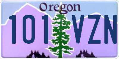 OR license plate 101VZN