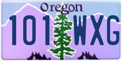 OR license plate 101WXG