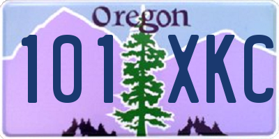 OR license plate 101XKC