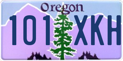 OR license plate 101XKH