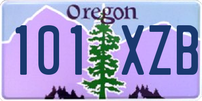OR license plate 101XZB
