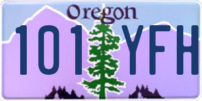 OR license plate 101YFH