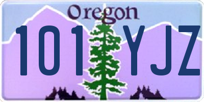 OR license plate 101YJZ