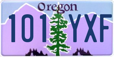 OR license plate 101YXF