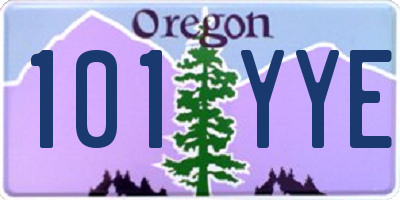 OR license plate 101YYE