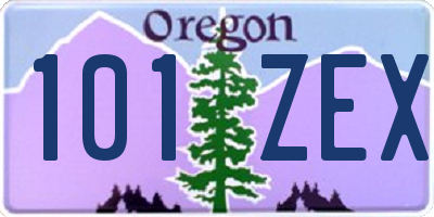 OR license plate 101ZEX