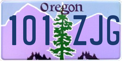 OR license plate 101ZJG