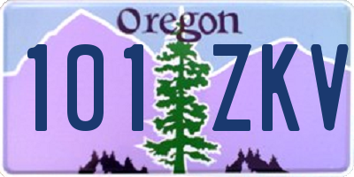 OR license plate 101ZKV