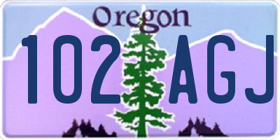 OR license plate 102AGJ
