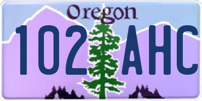 OR license plate 102AHC