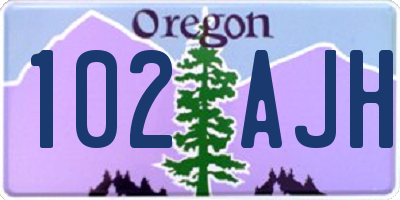 OR license plate 102AJH