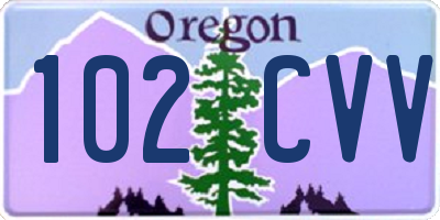 OR license plate 102CVV