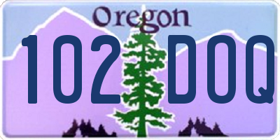 OR license plate 102DOQ