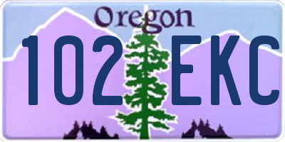 OR license plate 102EKC