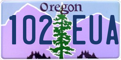 OR license plate 102EUA