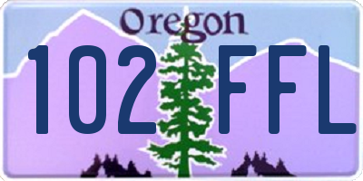 OR license plate 102FFL