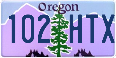 OR license plate 102HTX