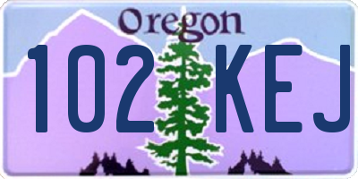 OR license plate 102KEJ