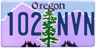 OR license plate 102NVN