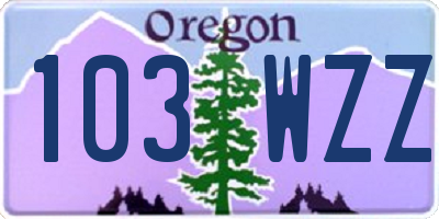 OR license plate 103WZZ