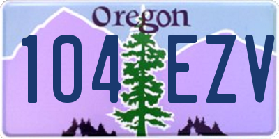 OR license plate 104EZV