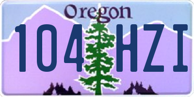 OR license plate 104HZI