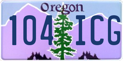 OR license plate 104ICG