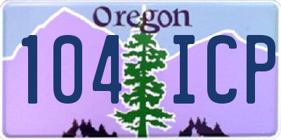 OR license plate 104ICP