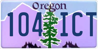 OR license plate 104ICT