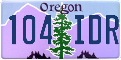OR license plate 104IDR