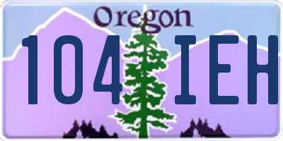 OR license plate 104IEH