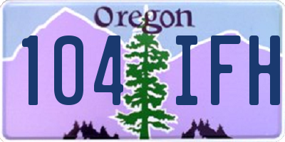 OR license plate 104IFH